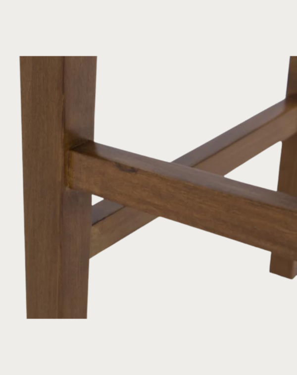 estructura de madera para banco moderno en madera color nogal