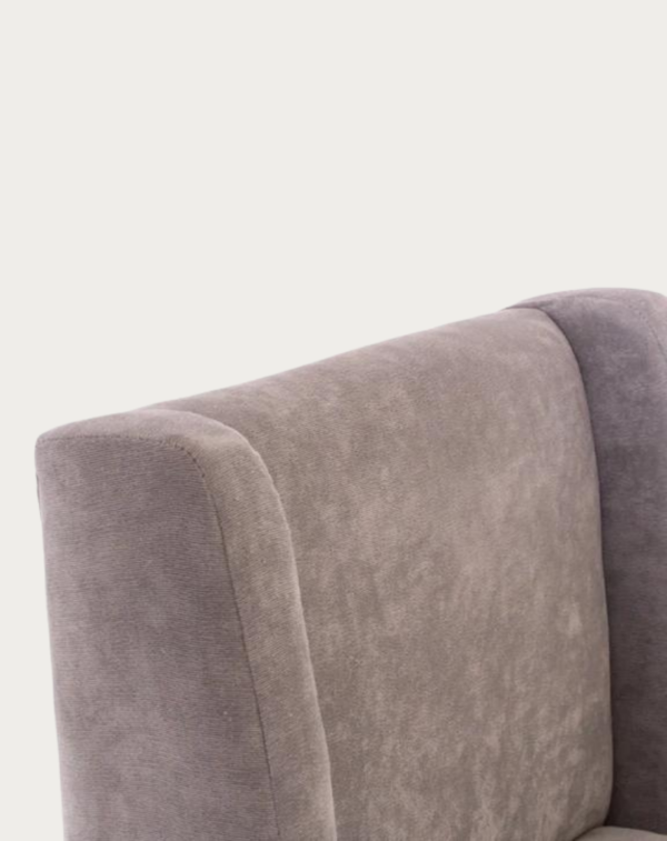 respaldo cómodo tapizado color gris